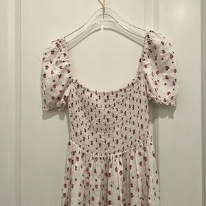 LPA ditsy midi dress that is consider babydoll style is fun and girly.